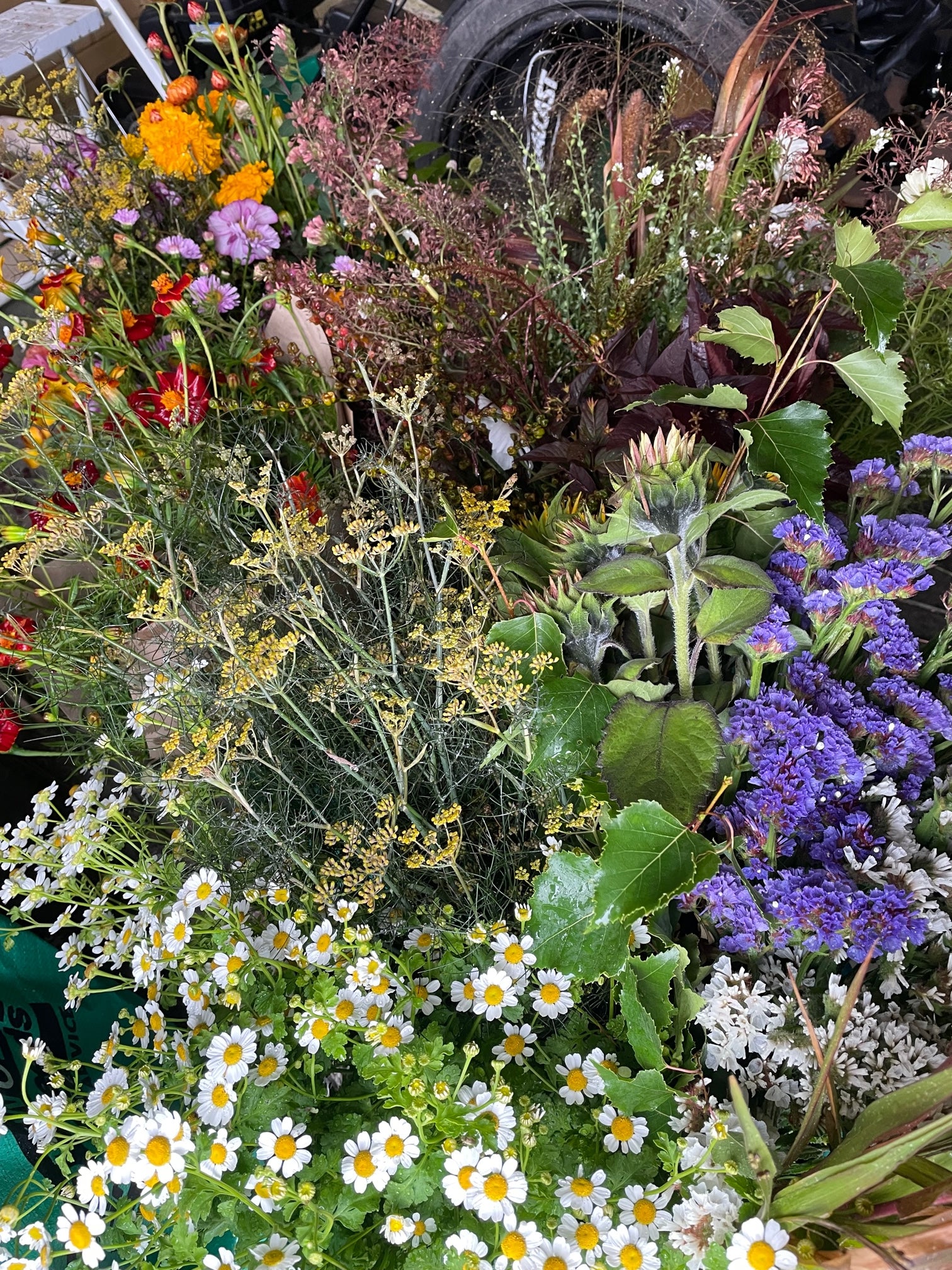Farm Flowers Flower Delivery Collection Mixed Buckets Locally Grown Mix Order Poynton Adlington Bollington Cheshire Gift Voucher Florist Subscription Colourful